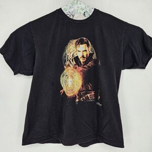 Marvel Dr Strange Shirt Mens XL Black Graphic Tee Short Sleeve Avengers Infinity
